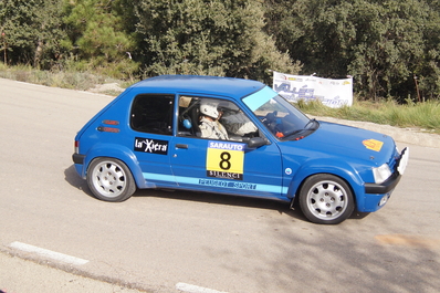 Juan Saguer - Nadezka RychKova
54º Rallye 2000 Viratges 2014. Peugeot 205 GTI 1.9.

El Rally tenia 88.26 Km cronometrados divididos en 10 tramos.
Tomaron la salida 99 equipos, 60 de ellos para el Campeonato de Catalunya Velocidad, 27 Regularidad y 12 de ECOseries.

Foto en A1 Taurons
Campeonato de Regularidad.
Palabras clave: 2000_Viratges;Manresa;Biela_Club_Manresa;2014